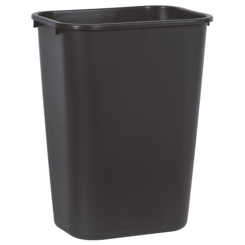 Rubbermaid® 41 Quart Wastebasket, Large, Black